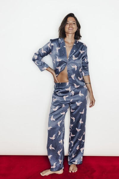 GRAMMY PANTALON DE PYJAMA MULTICO GRIS