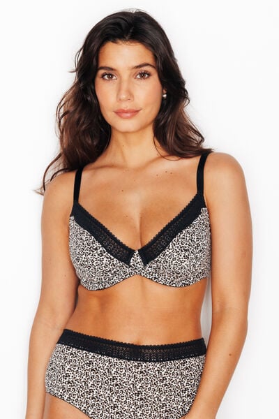 INFINITY SOUTIEN-GORGE EMBOITANT COTON MULTICO NOIR