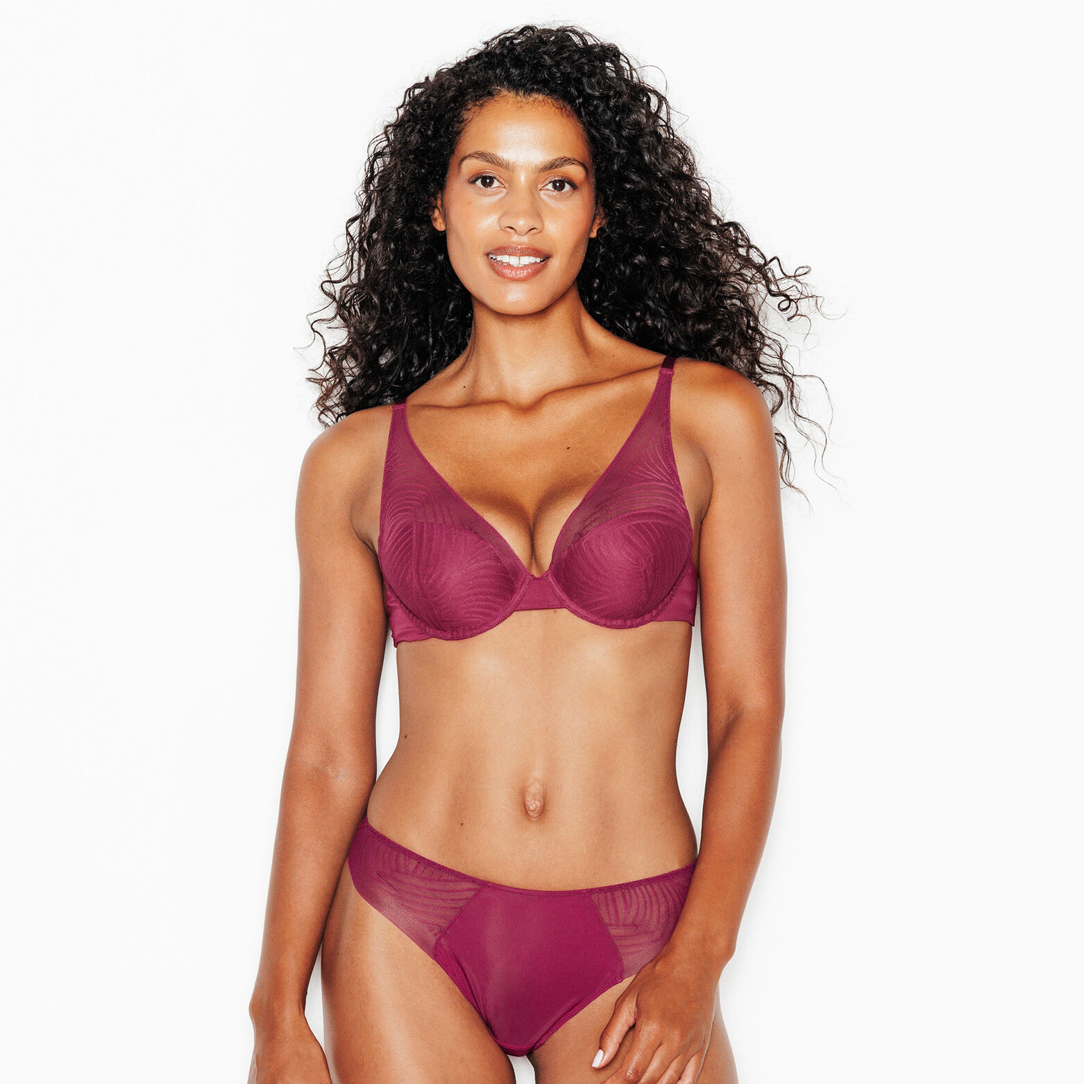 JANICE SOUTIEN-GORGE AMPLIFORME DENTELLE VIOLET