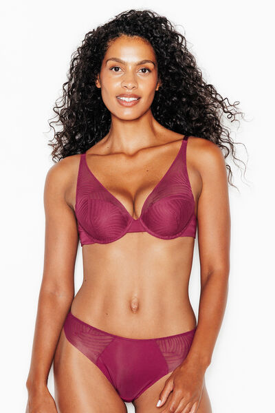 SOUTIEN-GORGE AMPLIFORME DENTELLE VIOLET