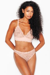DENTELLE CULOTTE MICROFIBRE ET DENTELLE POUDRE