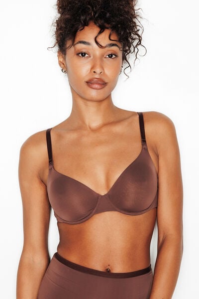 PERFECT SOUTIEN-GORGE EMBOITANT MICROFIBRE MARRON