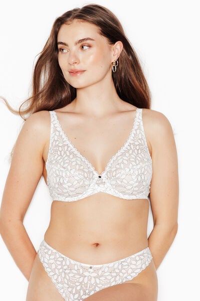 SUBLIME SOUTIEN-GORGE FOULARD EMBOITANT BLANC/NOIR