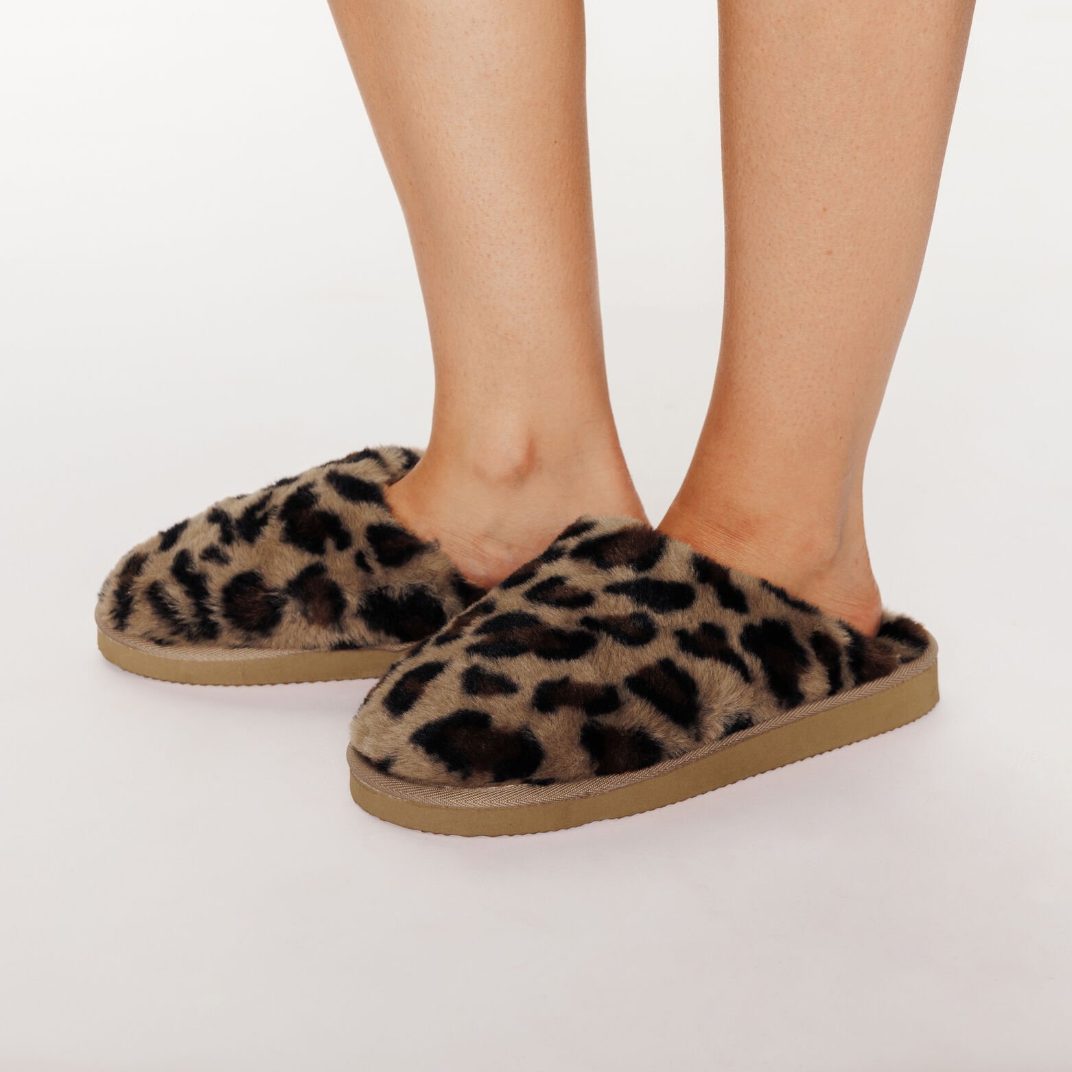 ANAELLE CHAUSSONS FEMME LEOPARD MULTICO MARRON