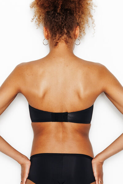 SOUTIEN-GORGE BANDEAU MICROFIBRE NOIR