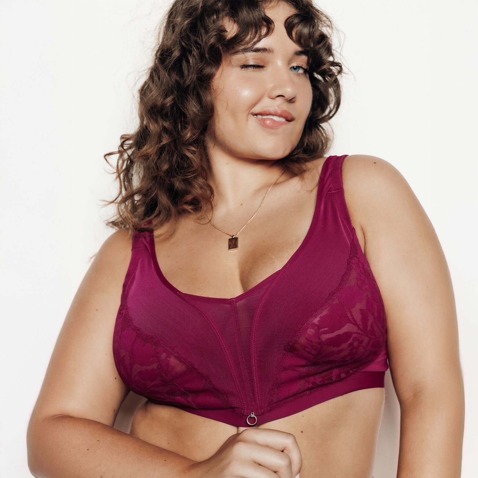 FRAN SOUTIEN-GORGE SANS ARMATURES PRUNE