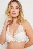 DENTELLE SOUTIEN-GORGE AMPLI FOULARD ECRU