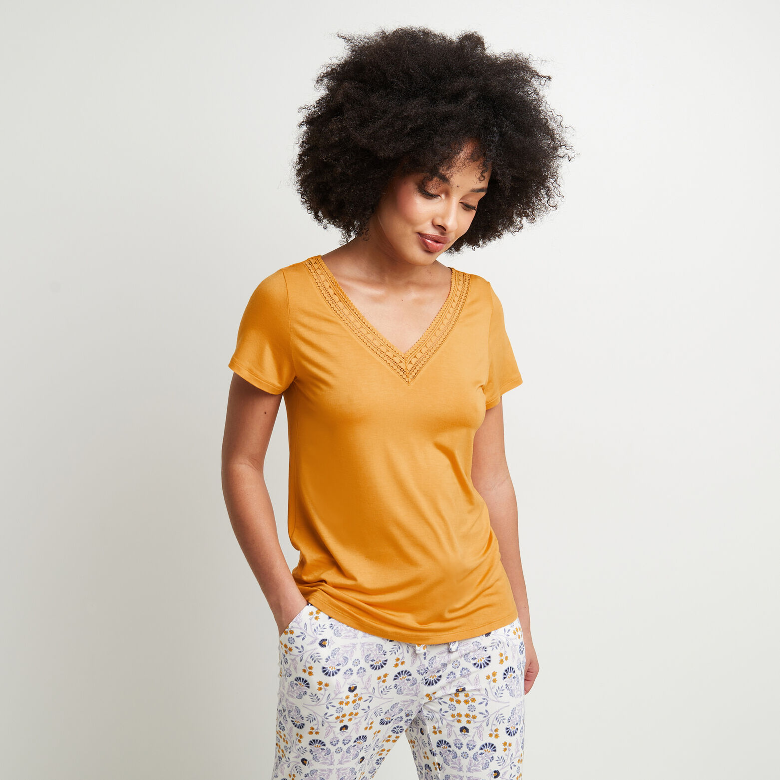 CAMILLE Tee-shirt manches courtes JAUNE