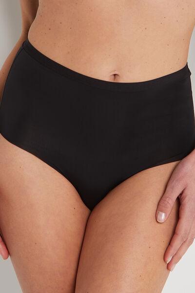INVISIBLE CULOTTE TAILLE HAUTE MICROFIBR NOIR