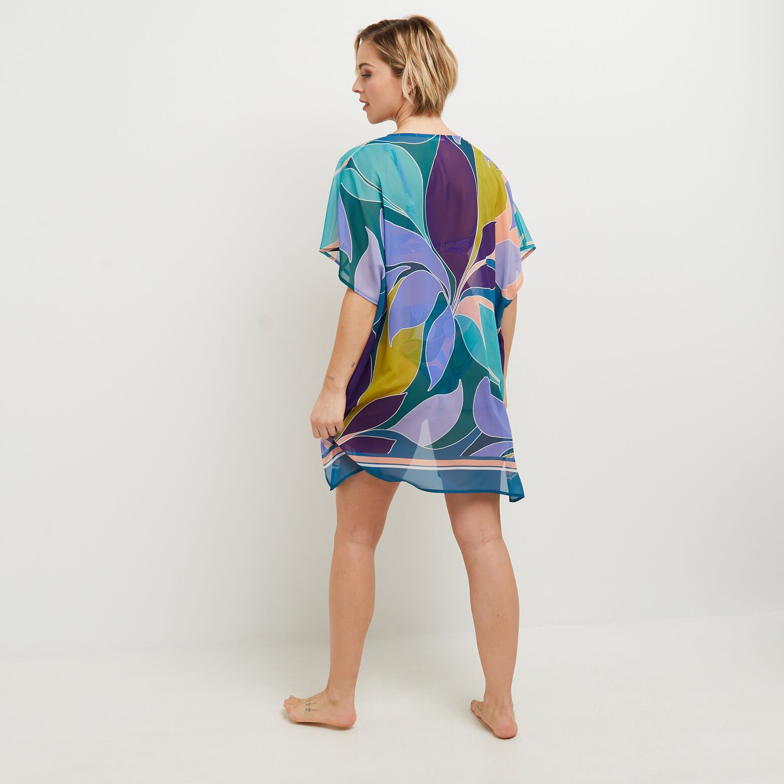 MONICA KIMONO DE PLAGE MULTICO VIOLET