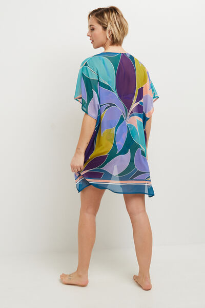 KIMONO DE PLAGE MULTICO VIOLET