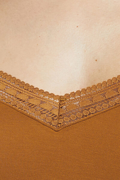 CAMILLE TOP VISCOSE OCRE