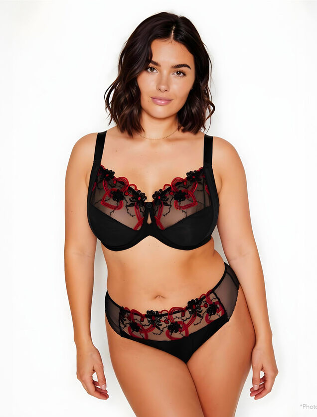 IMELDA SOUTIEN-GORGE GRANDE TAILLE MULTICO NOIR