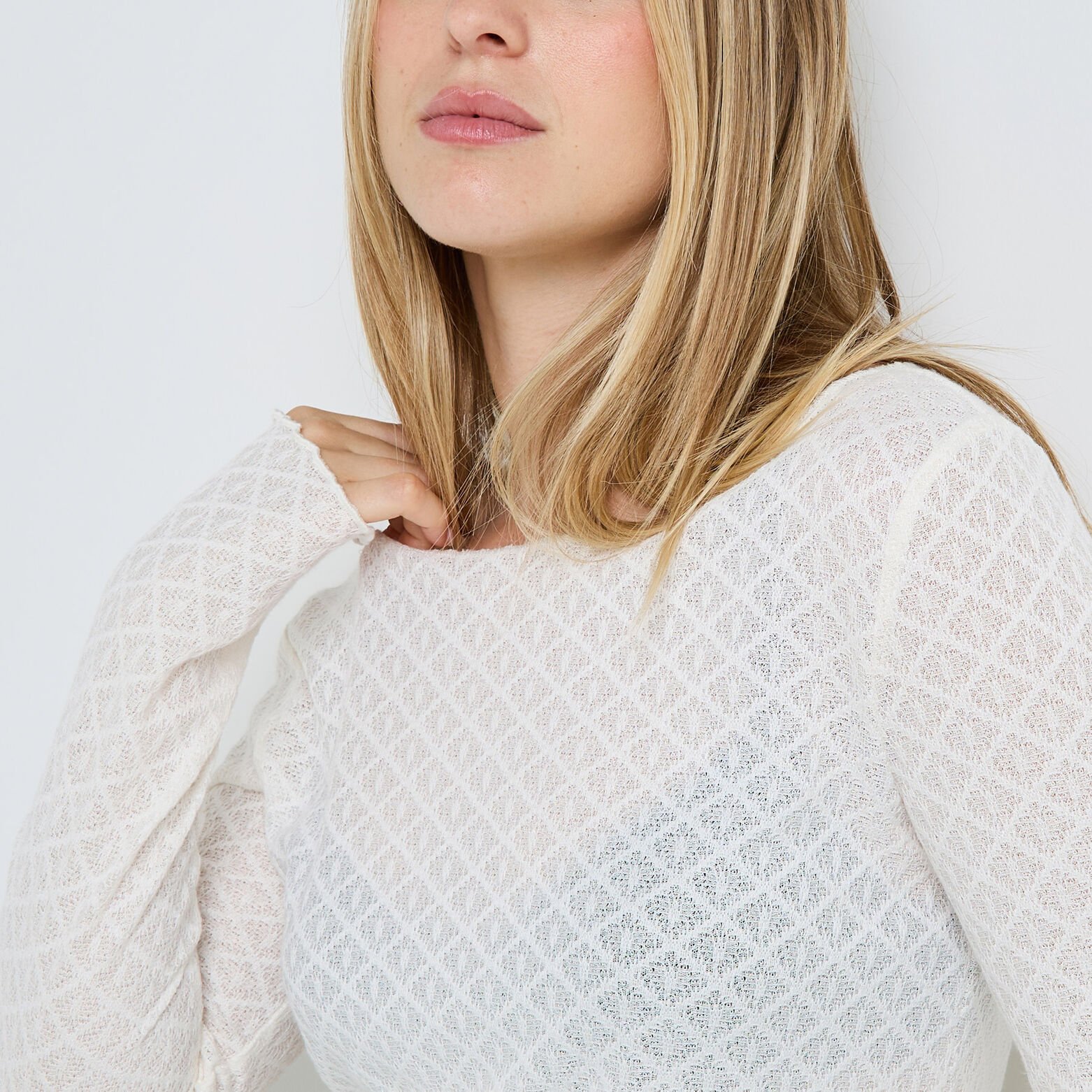 HYSOPE TEE-SHIRT MANCHES LONGUES ECRU