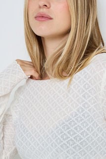 HYSOPE TEE-SHIRT MANCHES LONGUES ECRU