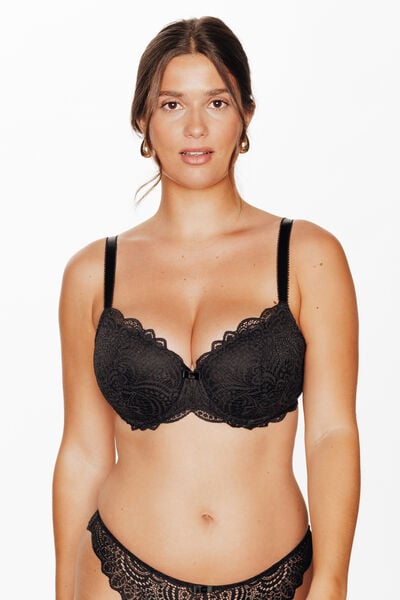 DENTELLE SOUTIEN-GORGE AMPLI DENTELLE NOIR