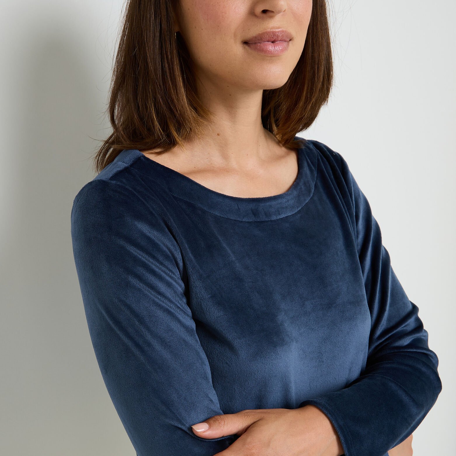 HOANI PYJAMA 2 PIECES VELOURS ANTHRACITE