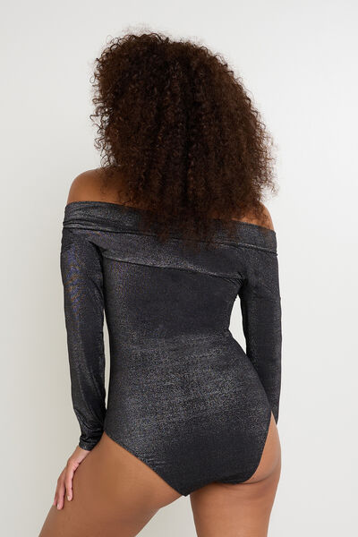 FOZIA BODY MANCHES LONGUES  NOIR