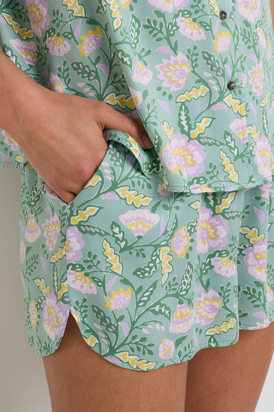 GABRIELLE PYJAMA SHORT MULTICO VERT