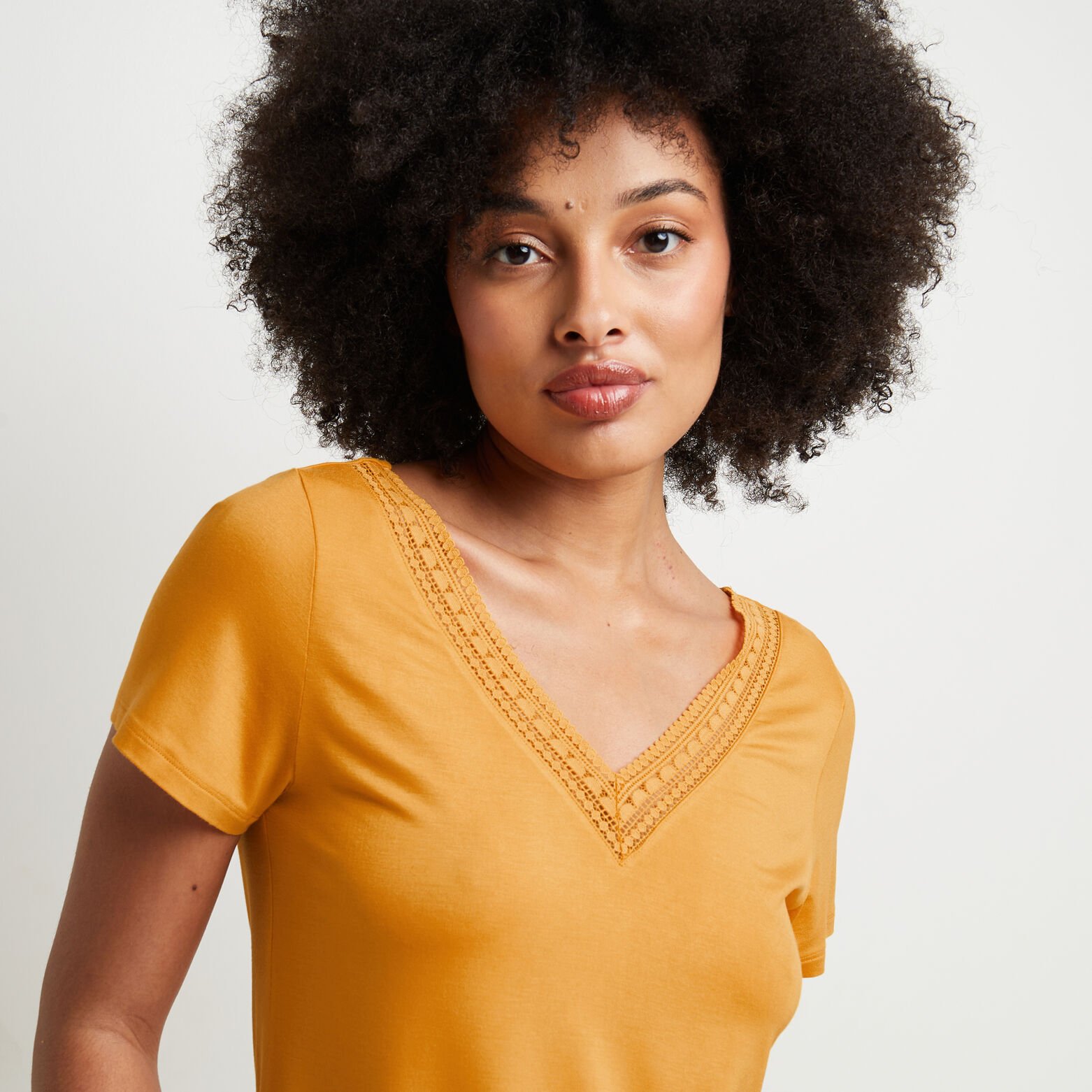 CAMILLE Tee-shirt manches courtes JAUNE