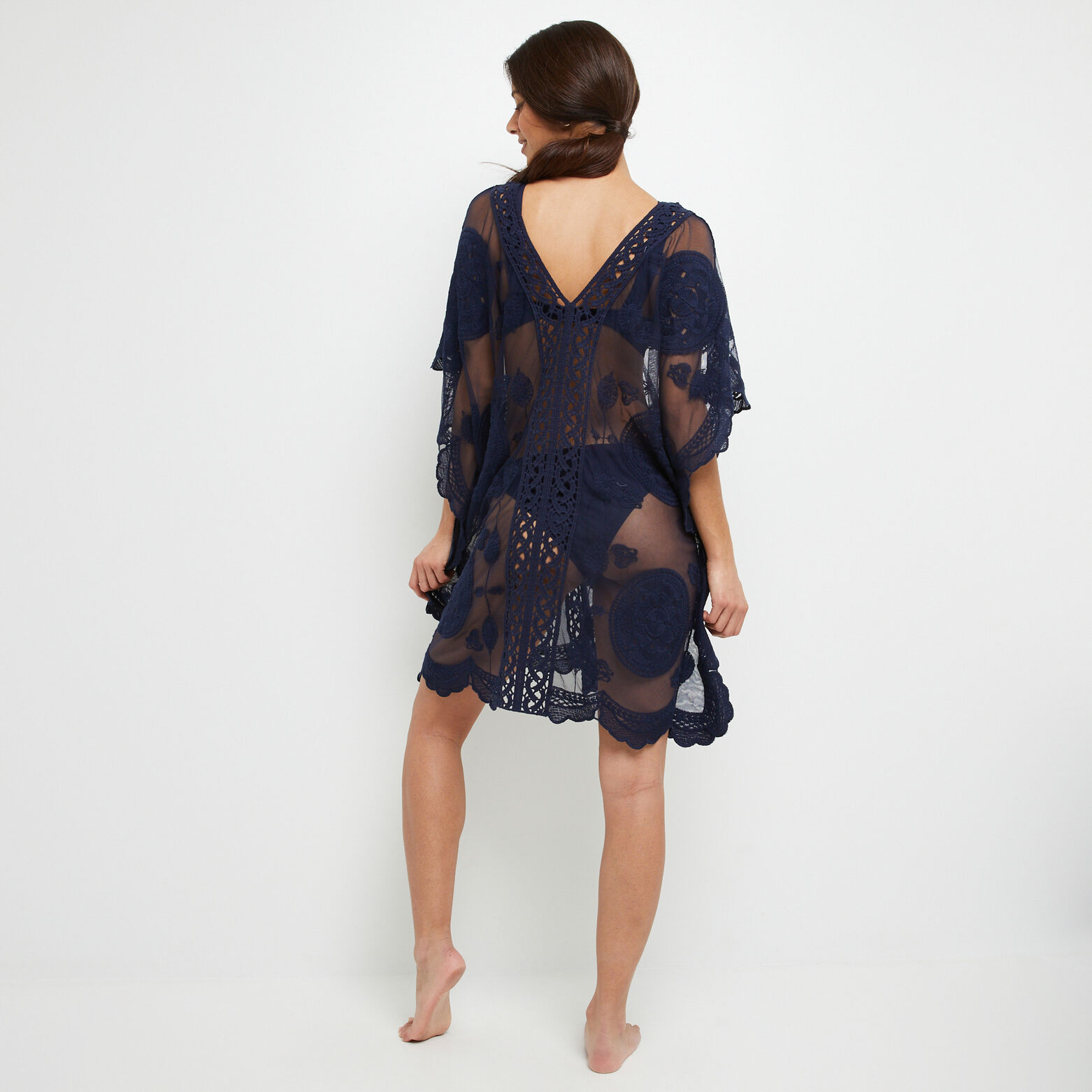 IGGY BEACHWEAR TUNIQUE BRODEE MARINE