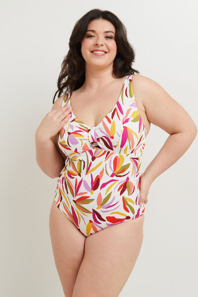MAILLOT DE BAIN UNE PIECE MULTICO BLANC