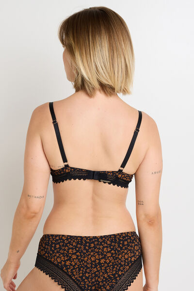 SOUTIEN-GORGE EMBOITANT MICROFIBRE MULTICO NOIR