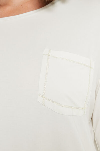 ABBY TEE SHIRT MANCHES COURTES MODAL IVOIRE