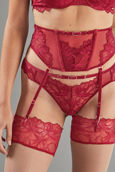 APOLLON SERRE-TAILLE DENTELLE BORDEAUX