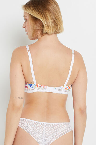 SOUTIEN GORGE EMBOITANT BLANC/ORANGE