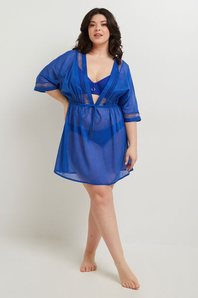 TUNIQUE VOILE COTON MARINE
