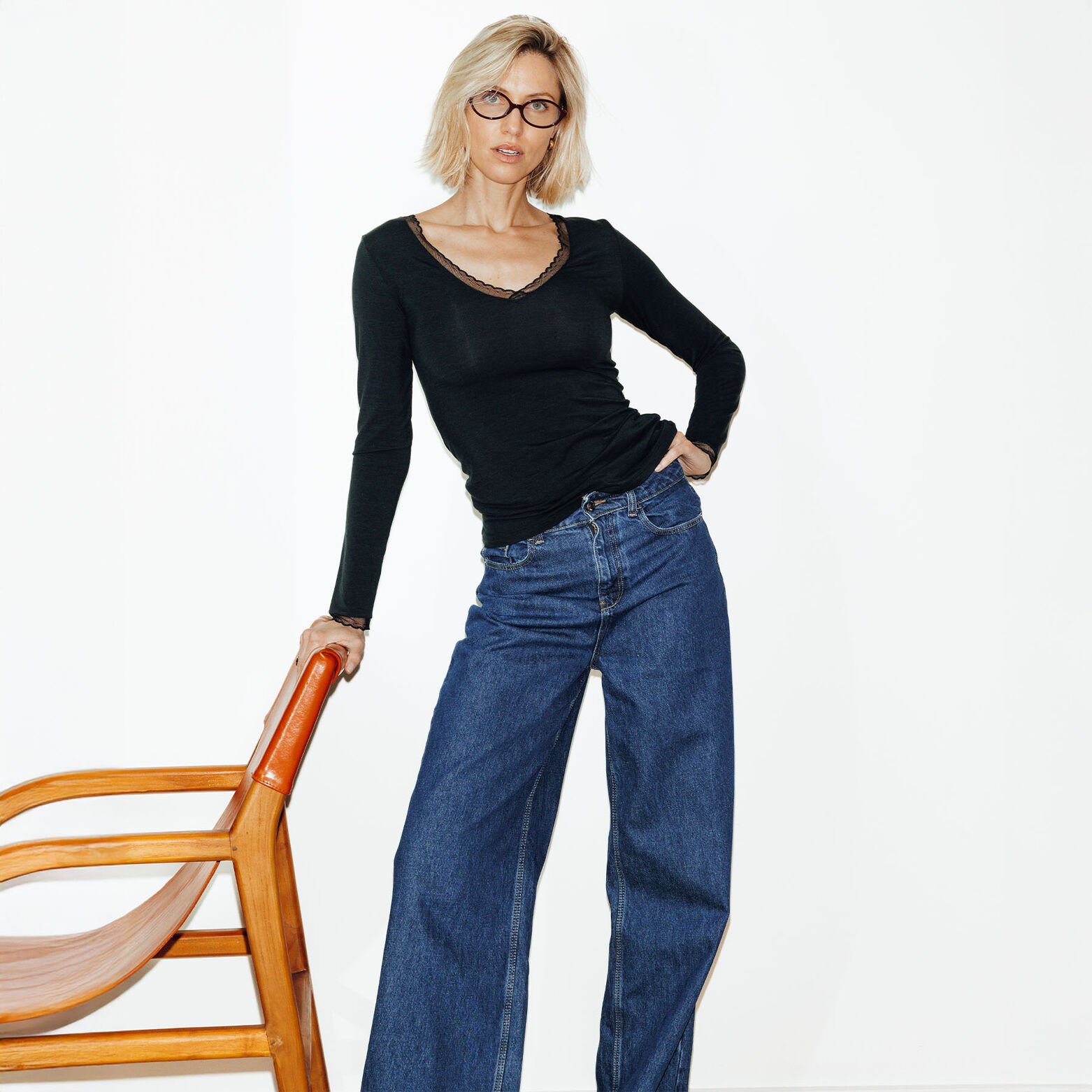 CANNELLE Tee-shirt manches longues NOIR