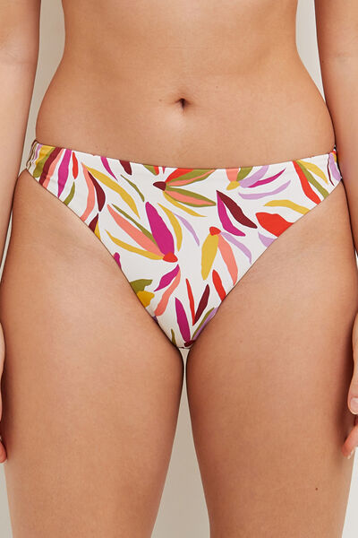 MAYA MAILLOT DE BAIN CULOTTE MIDI MULTICO BLANC