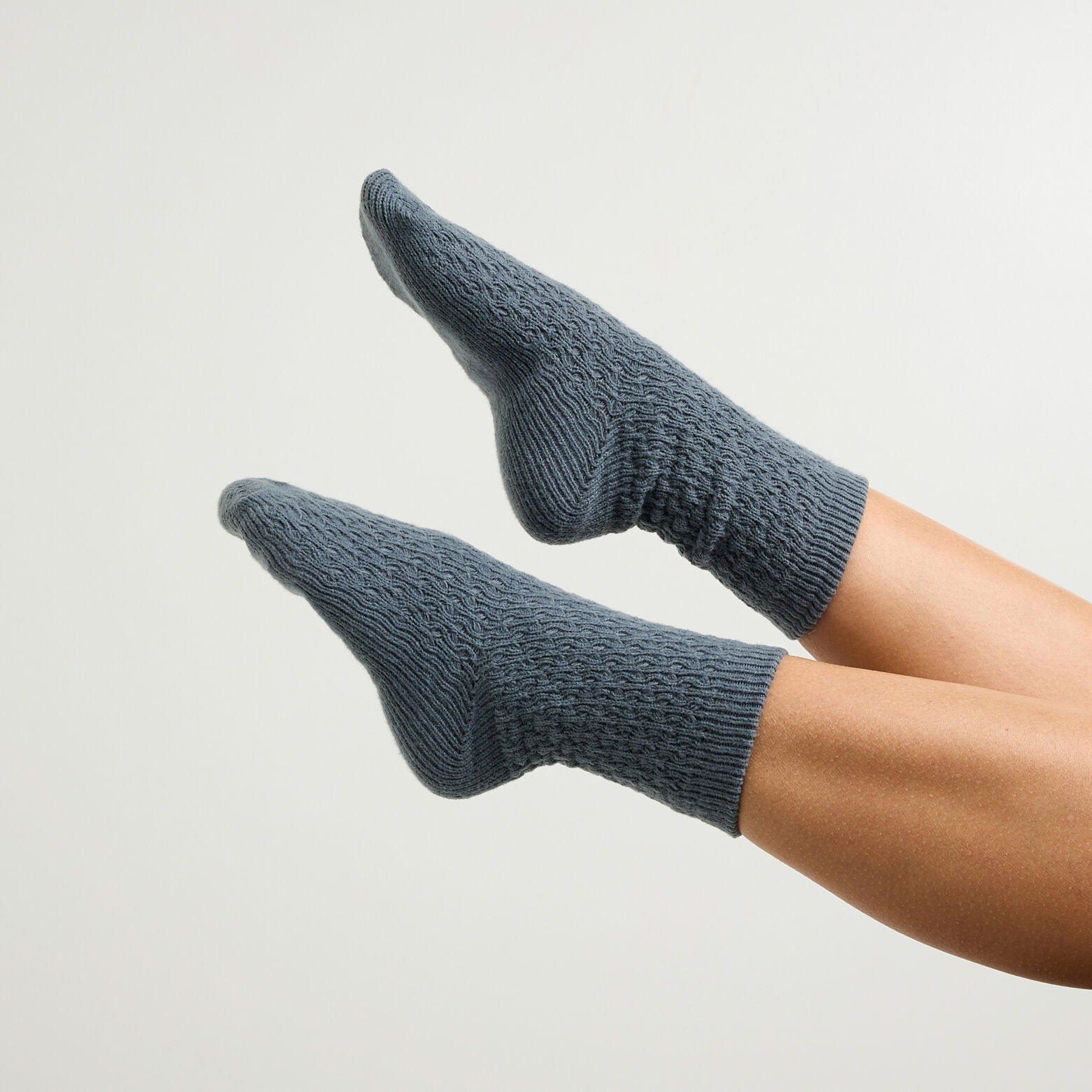 ABEILLE CHAUSSETTES MAILLE  PETROLE