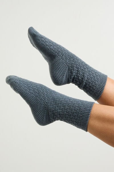 CHAUSSETTES MAILLE PETROLE