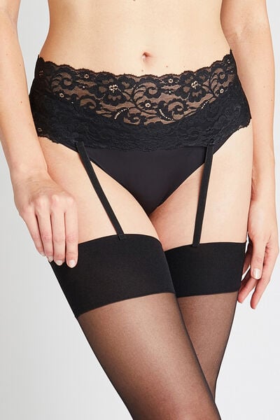 COLLANT PORTE-JARRETELLES 20 DENIERS NOIR