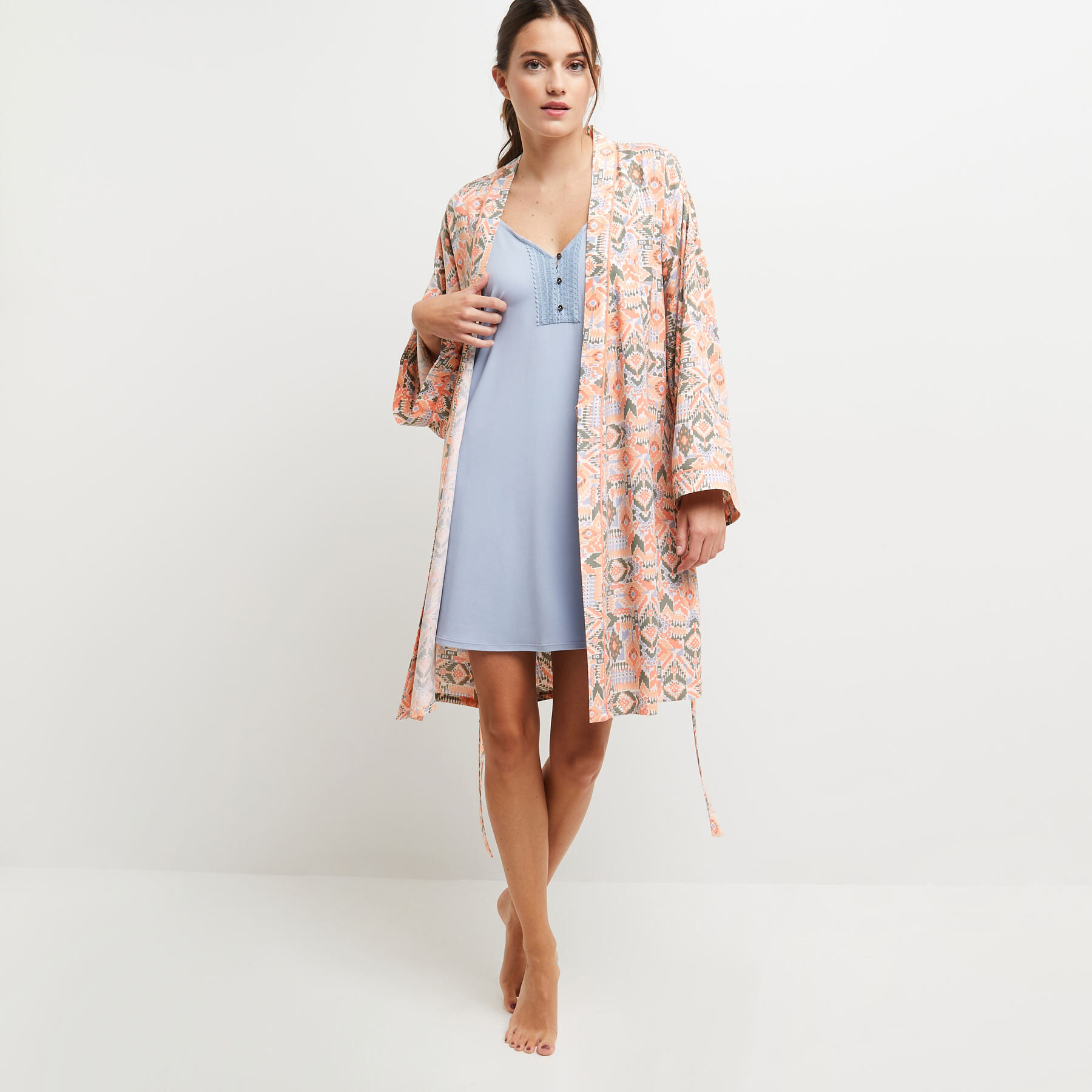 Peignoir femme discount rouge gorge