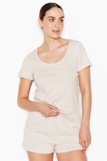 HABYBIS TEE-SHIRT MANCHES COURTES BEIGE