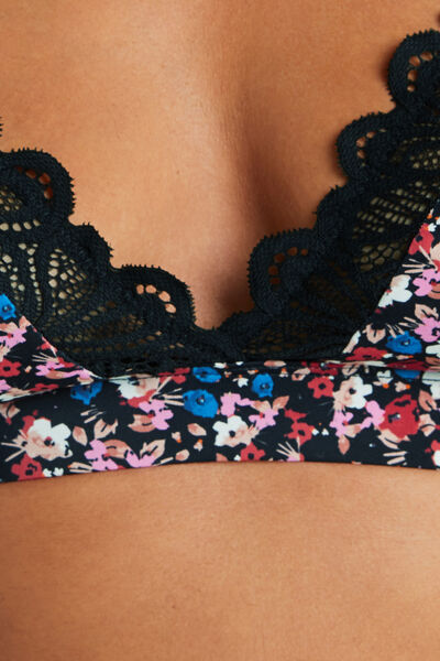 SYARA SOUTIEN-GORGE SANS ARMATURES NOIR/ROSE