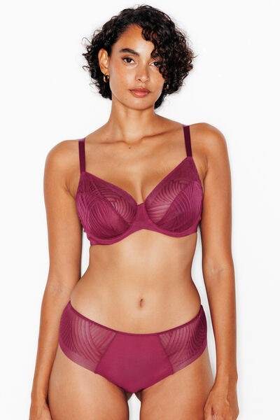 JANICE SOUTIEN-GORGE EMBOITANT DENTELLE VIOLET