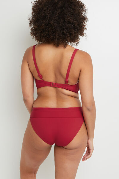 LOTUS MAILLOT DE BAIN SLIP MAXI ROUGE