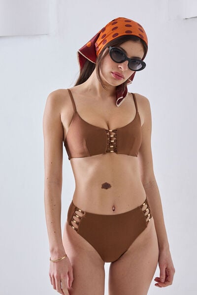 MAILLOT DE BAIN SANS ARMATURE TRIANGLE MARRON