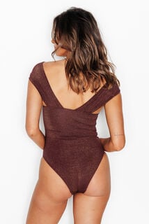 PAILLETTE MAILLOT DE BAIN 1PIECE OR