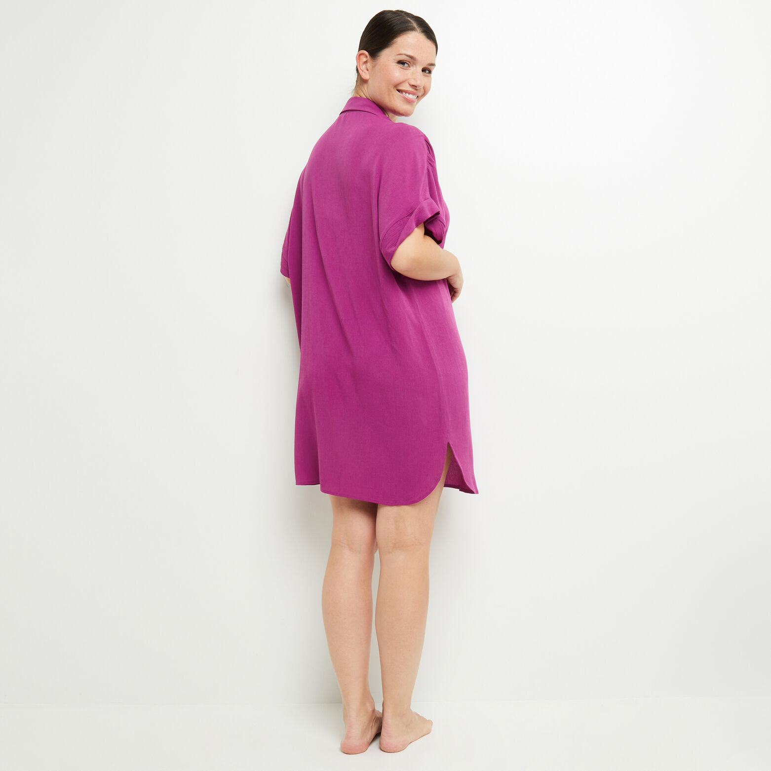 LEILA TUNIQUE BEACHWEAR FUCHSIA