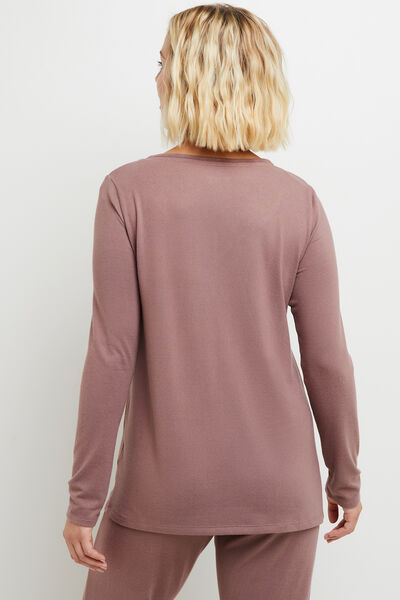 CHARMANTE TEE-SHIRT MANCHES LONGUES ROSE
