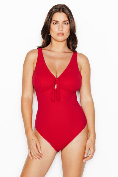MALOU Maillot de bain Post op&eacute;ratoire 1 Pi&egrave;ce ROUGE