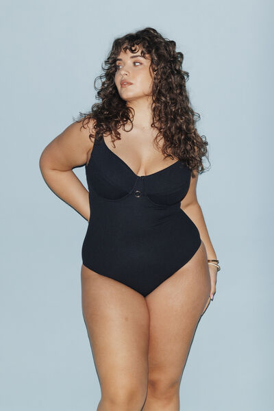 MALOU Maillot de bain 1 Pi&egrave;ce NOIR