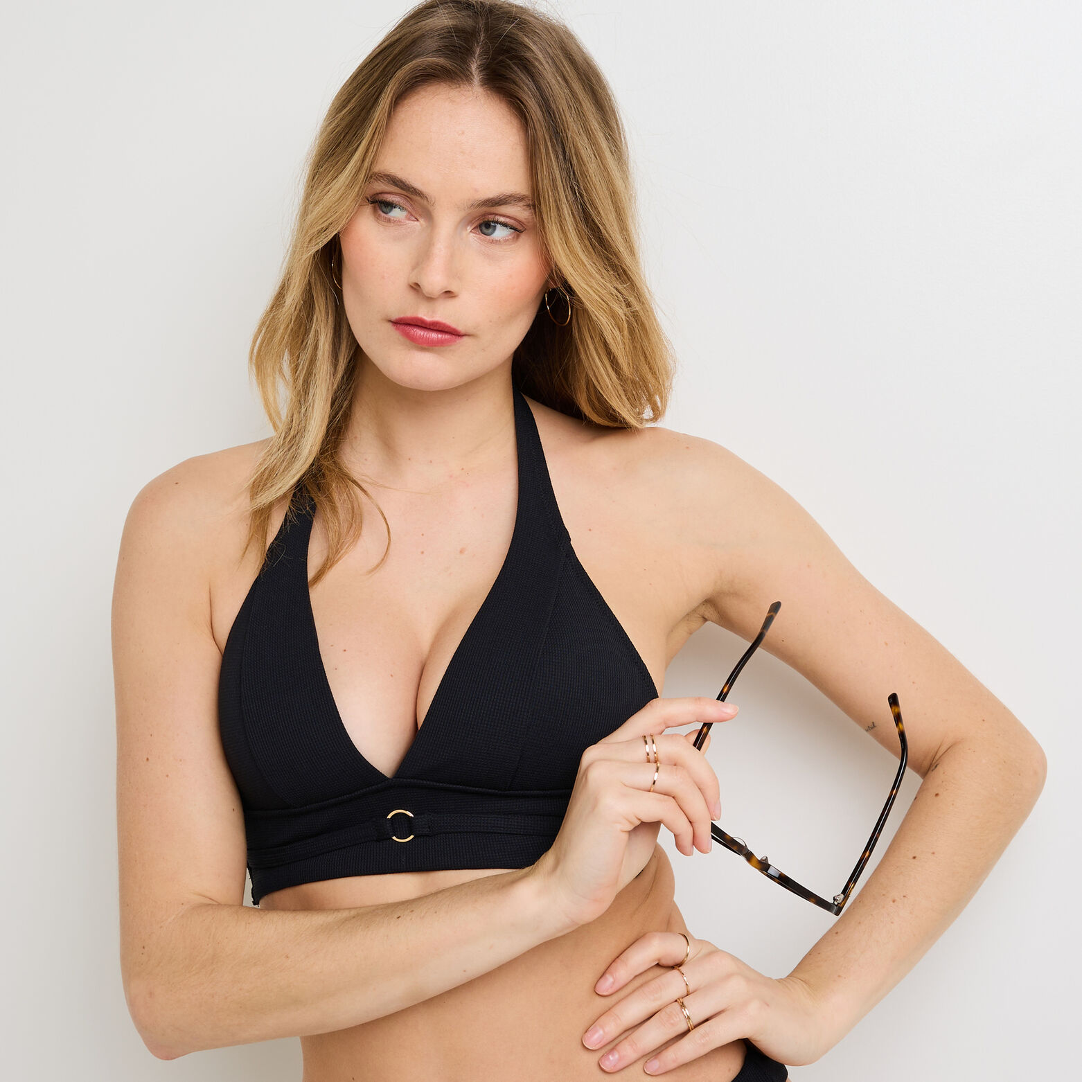 MALOU Maillot de bain Triangle NOIR