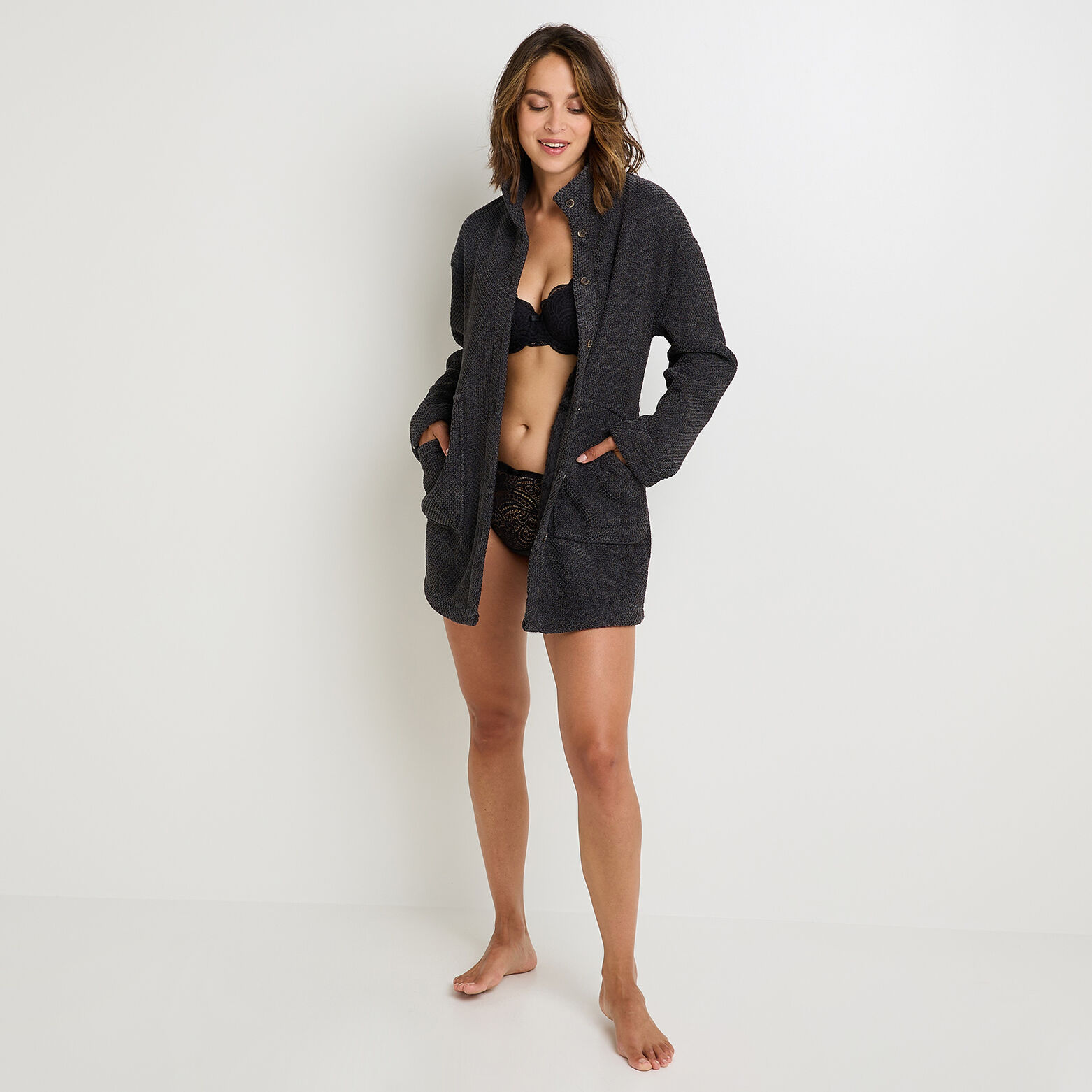 FALAISE PEIGNOIR  ANTHRACITE