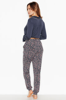 CAMILLE Pantalon de pyjama GRIS/ROSE